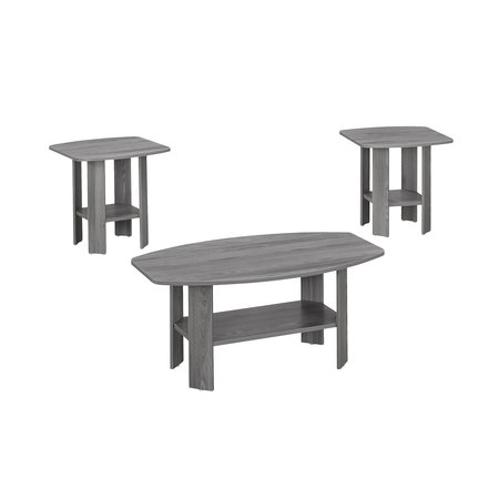 MONARCH SPECIALTIES Dining Table - 36"X 48" / Grey Cement / Chrome Metal I 7925P